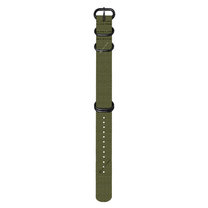 Army Green Plain ZULU Strap (Black Buckle)