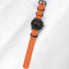 Orange Plain ZULU Strap (Black Buckle)