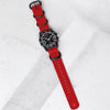 Red Plain ZULU Strap (Black Buckle)