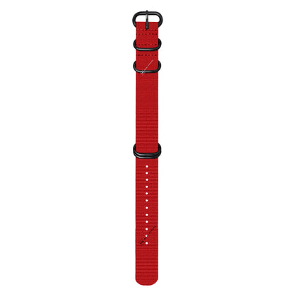 Red Plain ZULU Strap (Black Buckle)