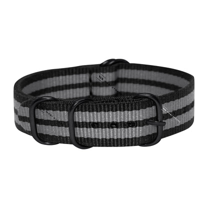 James Bond Striped NavSpec Strap (Black Buckle)