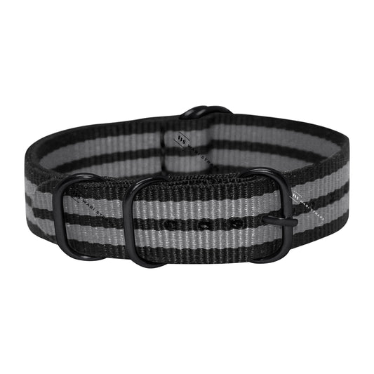 James Bond Striped ZULU Strap (Black Buckle)