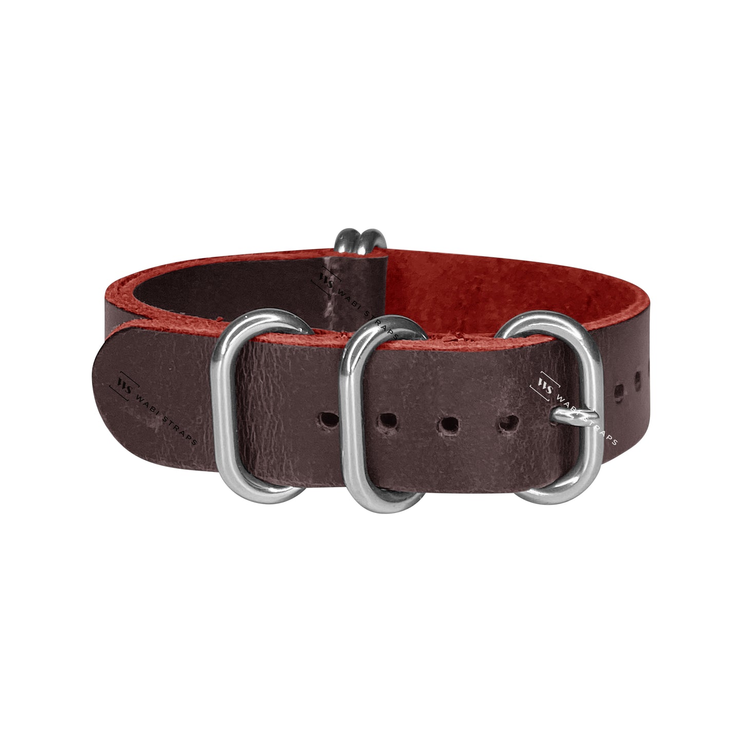 Red Vintage Leather ZULU Strap