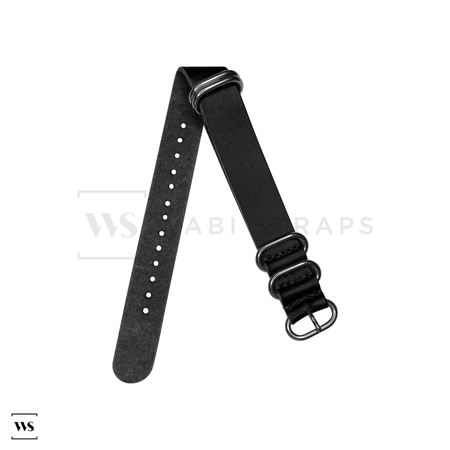 Black Vintage Leather ZULU Strap