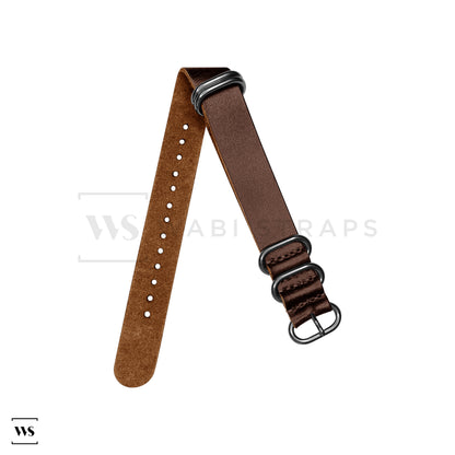 Dark Brown Vintage Leather ZULU Strap