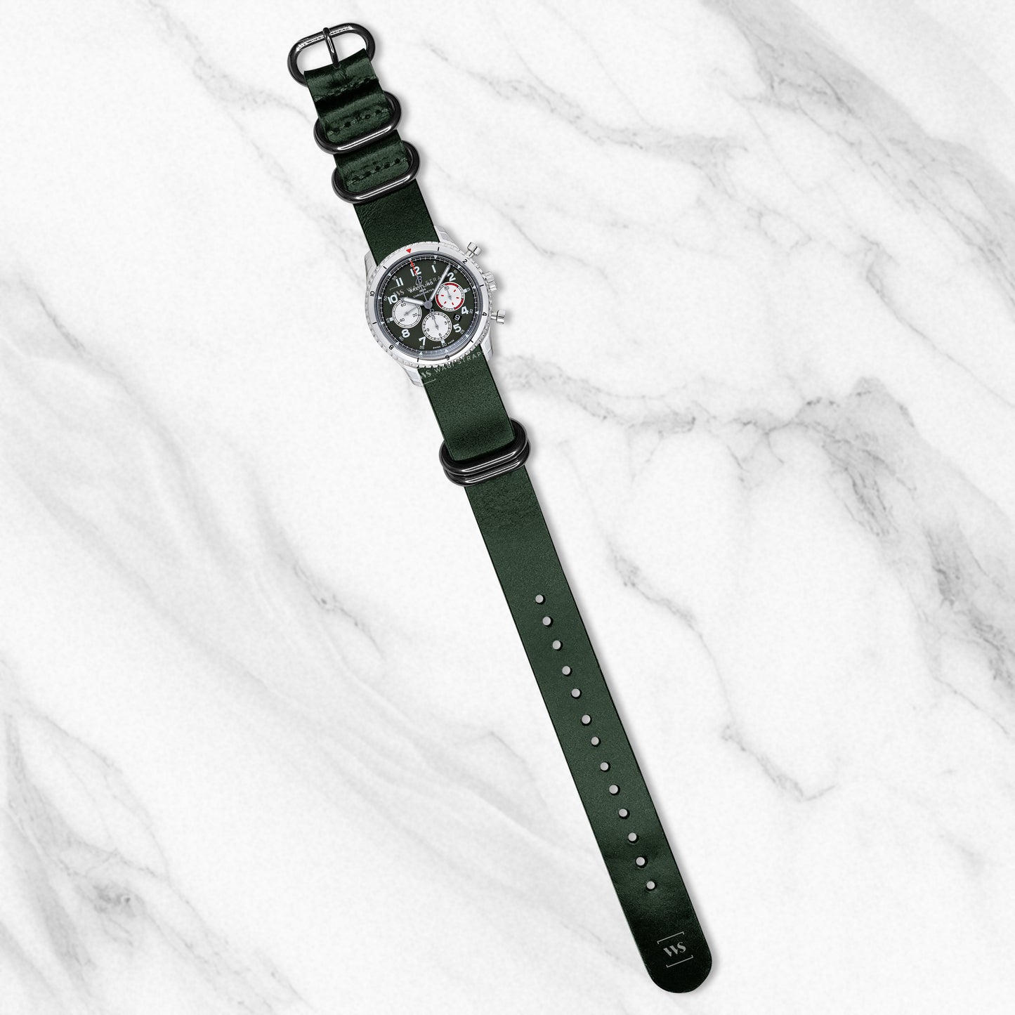 Dark Green Vintage Leather ZULU Strap