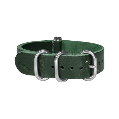 Dark Green Vintage Leather ZULU Strap