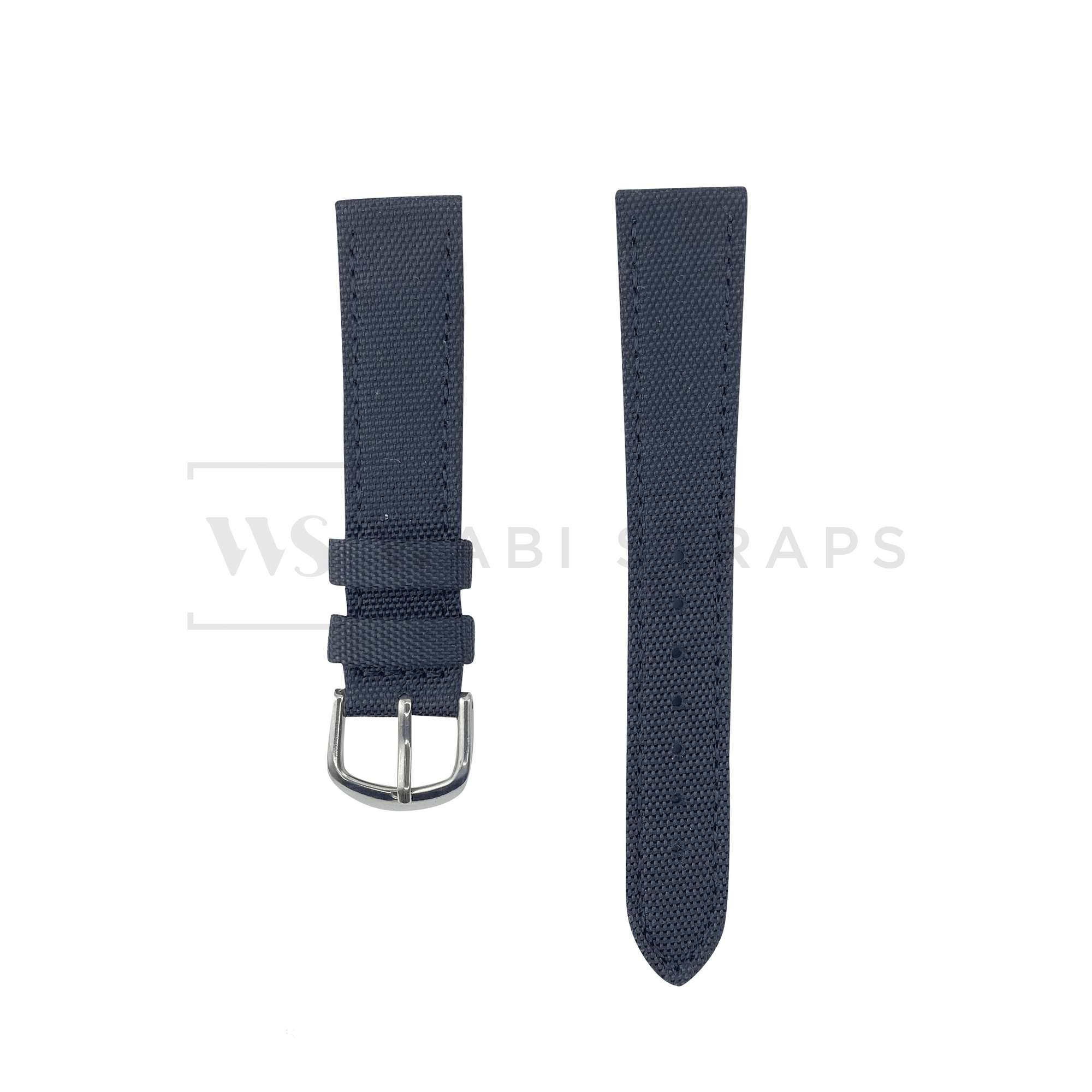 Black Kevlar Leather Watch Strap Front