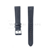Black Thick Leather Watch Strap Front