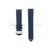 Blue Vintage Leather Watch Strap Front