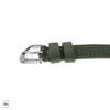 Green Canvas Leather Watch Strap Side