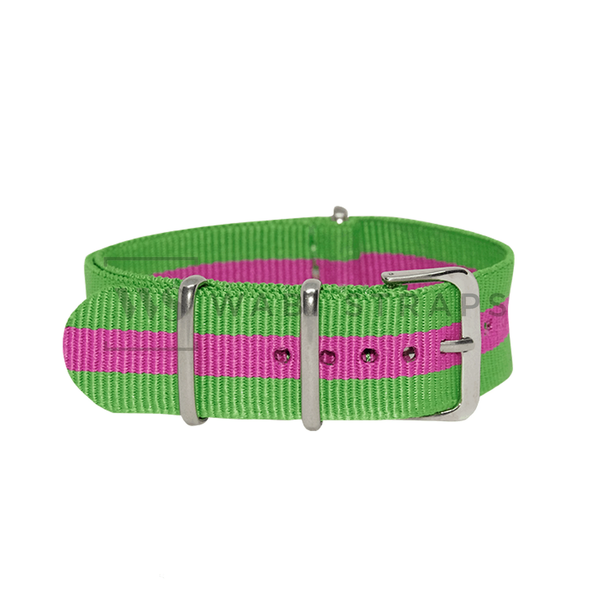 Lime Green & Pink Classic British Military Watch Strap