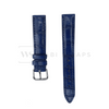 Navy Blue Crocodile Artisan Leather Strap Front