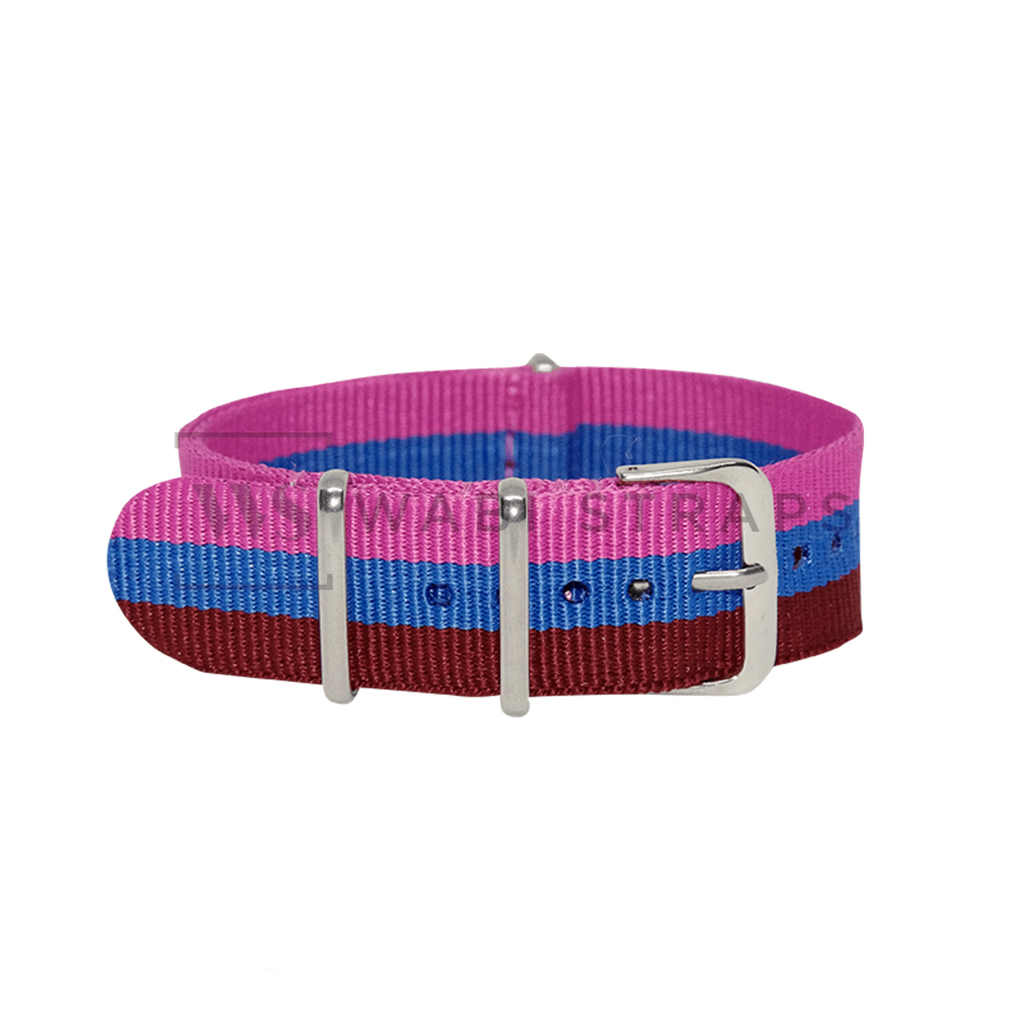 Pink, Blue & Red Classic British Military Watch Strap