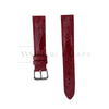 Red Ostrich Handcrafted Leather Strap Front