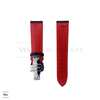Red Perforated Rally Watch Strap SS Back