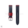 Red Snake Rubber Watch Band Back