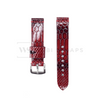 Red Snake Rubber Watch Band Front