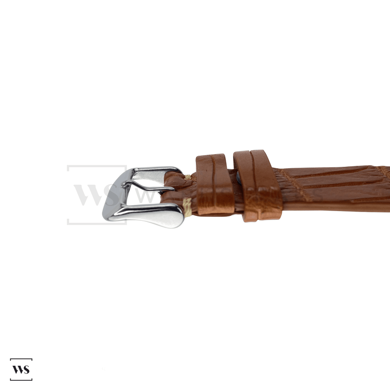 Tan Bamboo Vintage Leather Strap Front