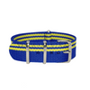 Yellow Stripes on Blue Ducati Special British Military Watch Strap